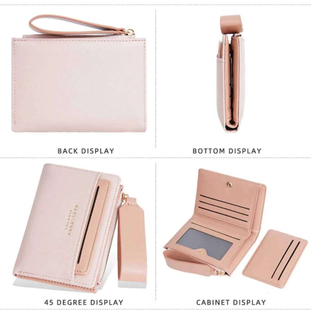Colorblock Bifold Zipper Buckle Coin Purse New Hand Women's Short Wallet Fashion Multi-slot Card Holder Y260206