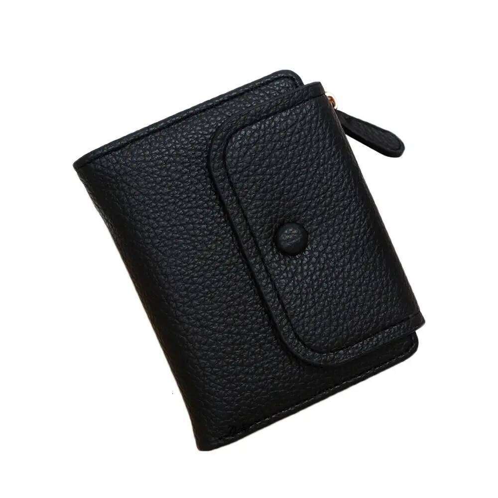 Fashion PU Leather Short Multi-Cards Large Capacity Card Bag Wallet Cute Lightweight Zipper Coin Purse Y260206