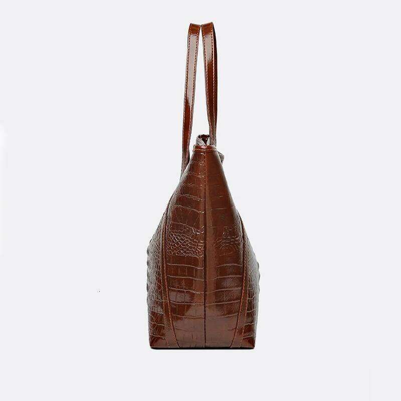 Simple Versatile Crocodile Print Tote Large Capacity Fashion Handbag Vintage Design Shoulder Women's Bag Z260207 - view 6