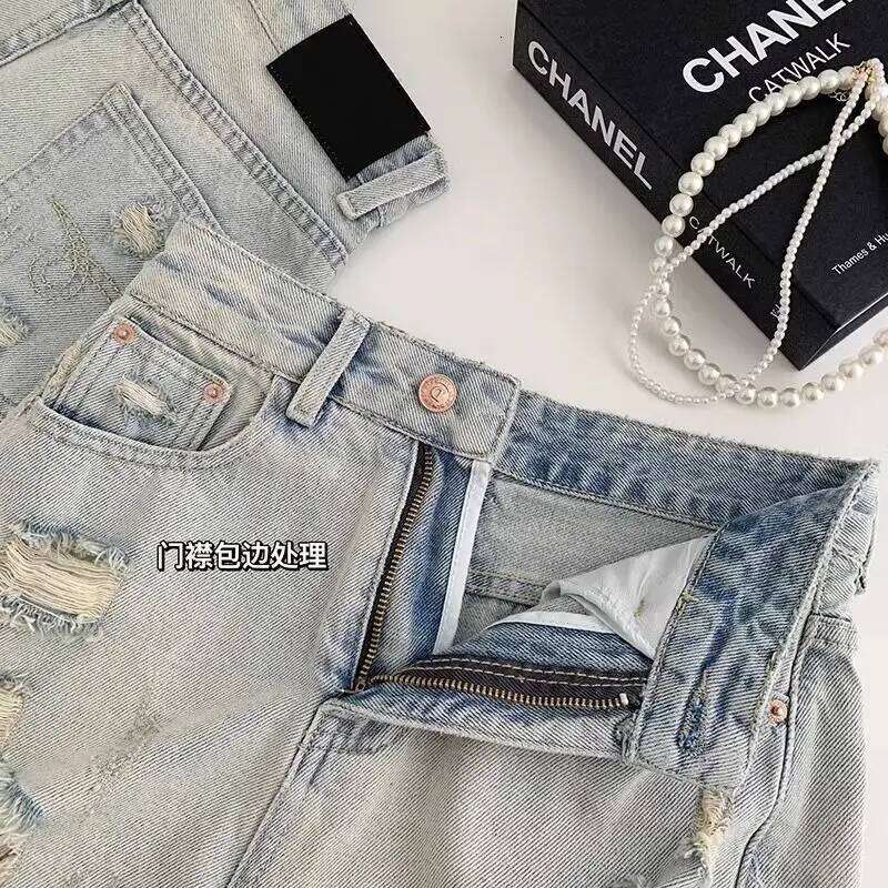 Ripped Denim Women 2026 Summer New Sexy Hole Wide-leg Jeans A-shaped Hot Pants High Waisted Shorts XJ260206