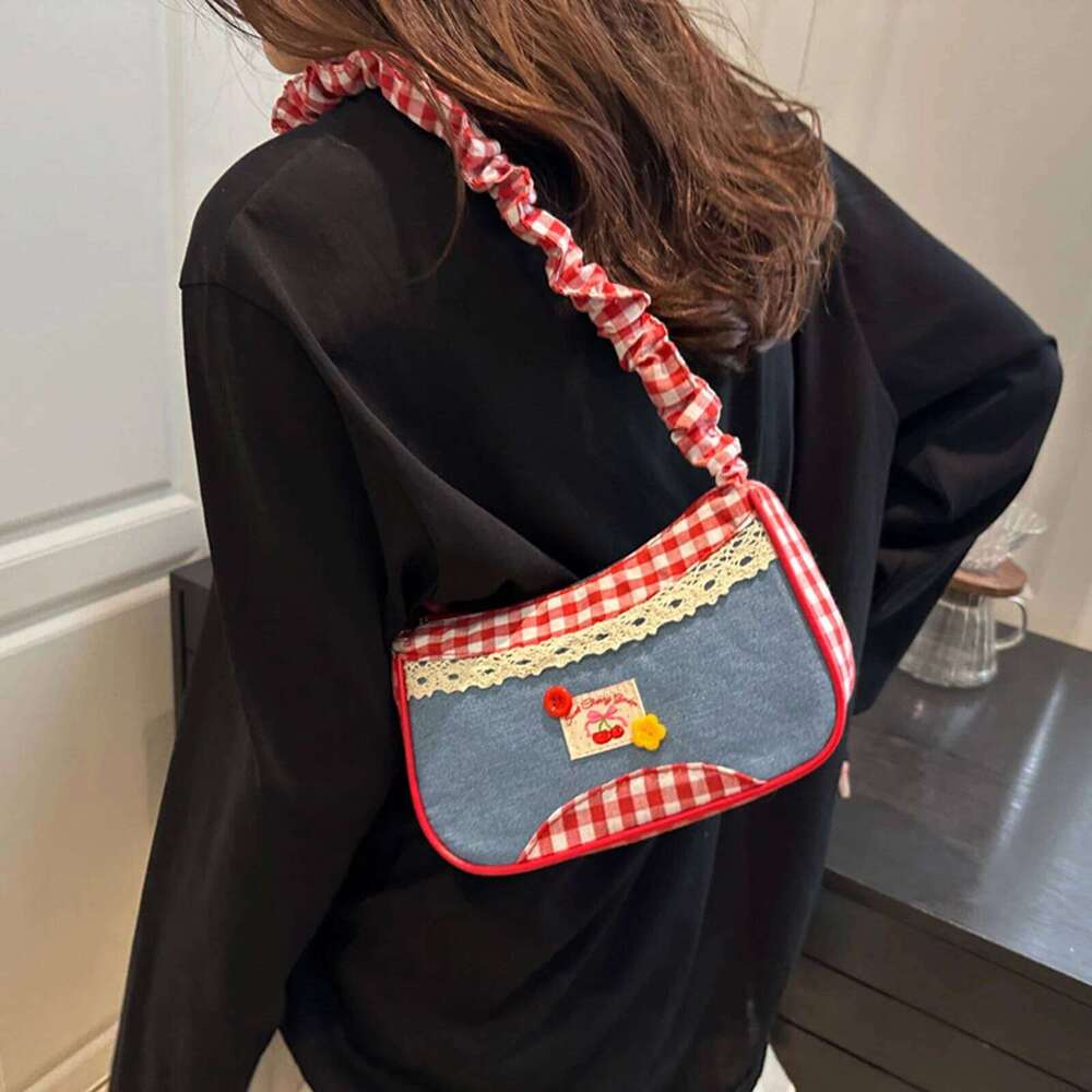 Plaid Underarm Bags ladies Zipper Up Daily Life and Party Mini Shoulder Bag for women Z260207 - view 6