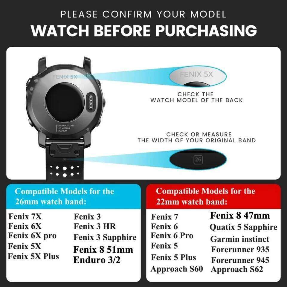 Metal Strap Fenix E 7 7X Pro 9 6X Plus Stainless Steel Band for Garmin Enduro 3 Tactix 8 QuickFit 22/26mm Watchband Z260207