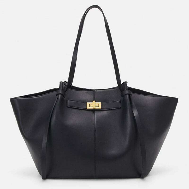 Fashion Large Capacity Trapeze Designer Chic Lock Women Shoulder Bags Luxury Pu Leather Handbags Trend Underarm Bag 2025 Y260204