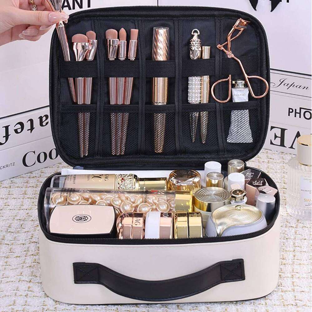 PU Bag For Women, Beauty Cosmetics Storage Bag, Makeup Brush Organizer, Business Travel Toiletries Sorting Bags Y260206