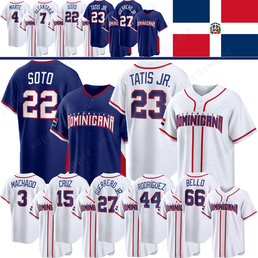 2026 Team Dominican Republic Baseball Jersey Fernando Tatis Jr Julio Rodriguez Juan Soto Vladimir Guerrero Jr Manny Machado Oneil Cruz Ketel Marte Albert Pujols
