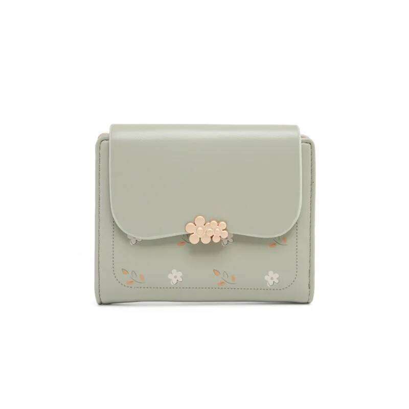 New printed zipper buckle wallet, Korean version PU leather soft surface coin purse, multi-functional folding short wall Y260206