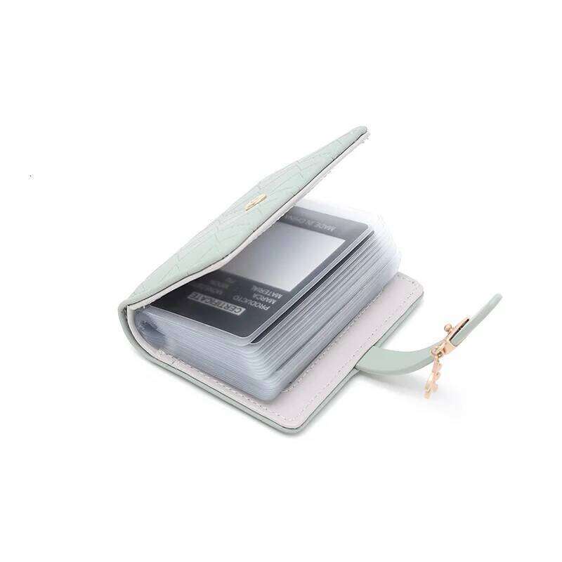 RFID2025 new solid-color hardware pendant buckle case, 20 pages, bank ID card holder, anti-magnetic and a Y260206