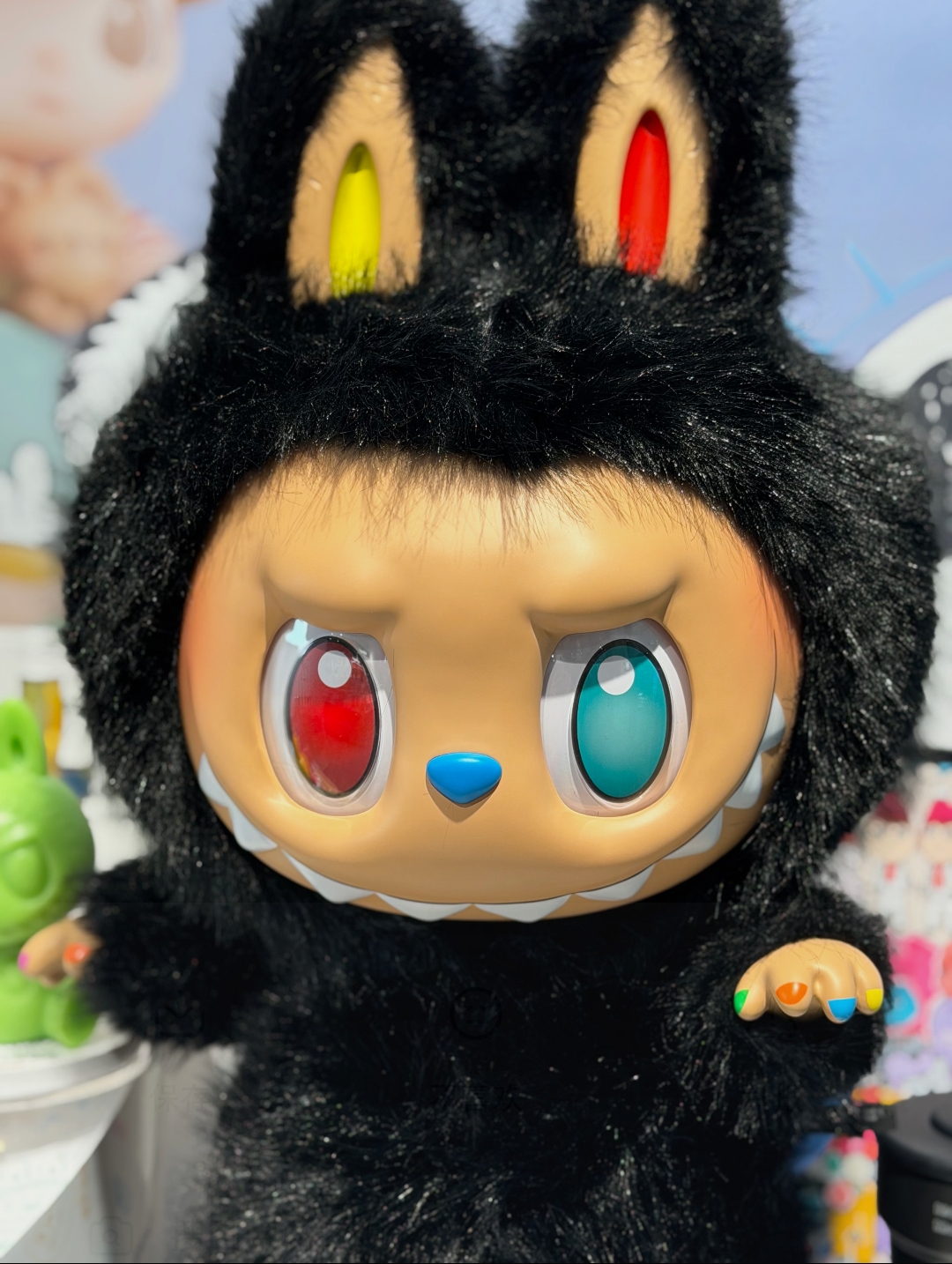 58CM Black Zimomo Figure The Monsters Labubu 10th Anniversary Series Anime Peripheral Storage Pouch For Headphone Fans