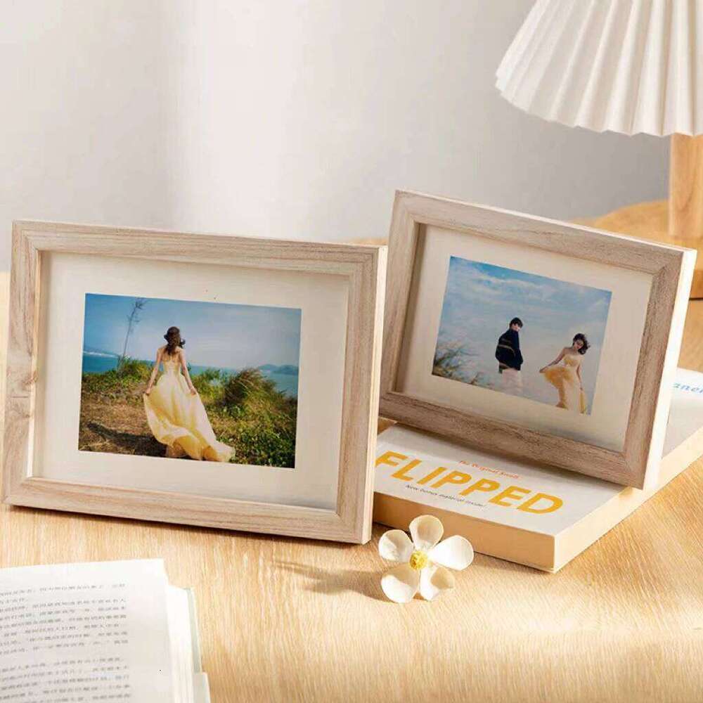 Wooden Photo Wall 10X15 15X20 20X25 A4 Picture Frame Stand For Pictures Desktop Decor Commemorative Gift S260205 3 a42