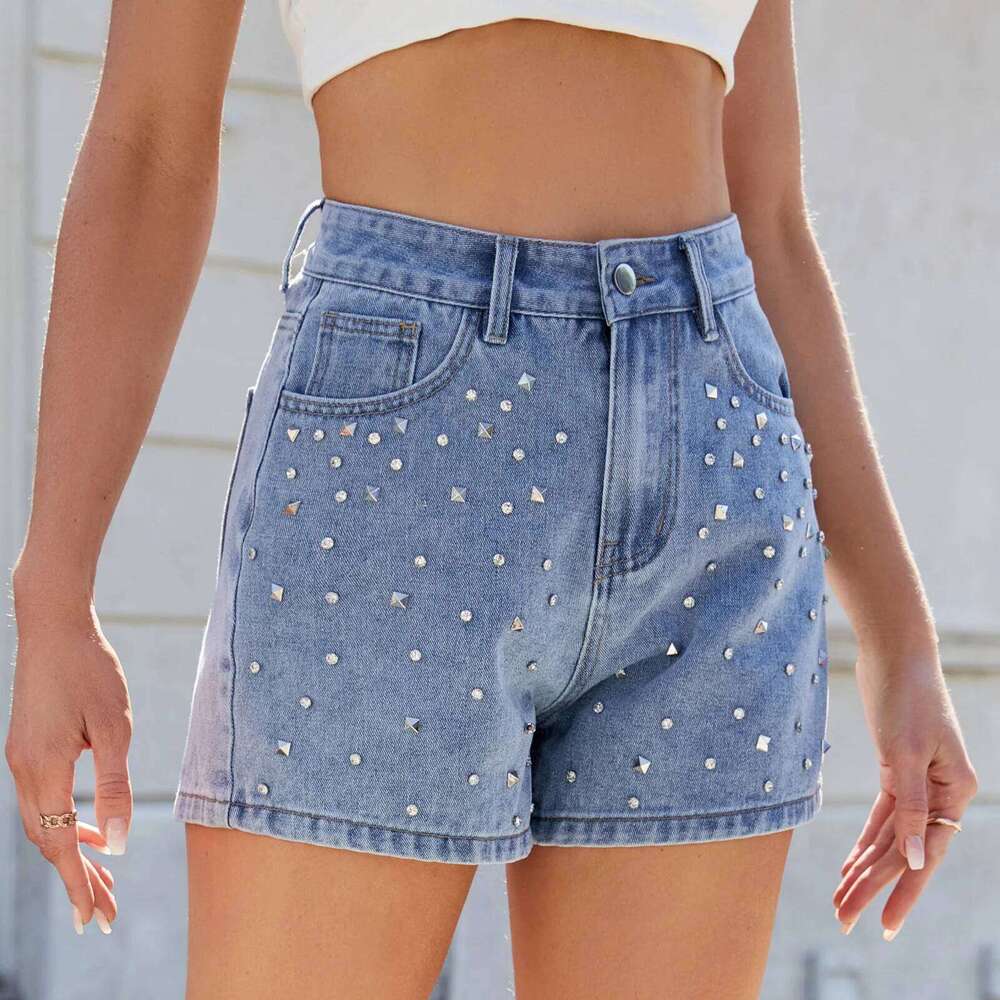 Shorts Jeans Women Denims Mid Waist Washed Distressed Pockets Female Casual Straight Short Pants 2025 Streetwear XJ260206