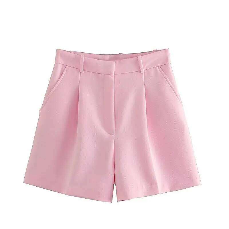 MUJER 2025 Baggy for High Waist Bermuda Woman White Pleated Casual Women Summer Beach Female Shorts XJ260206
