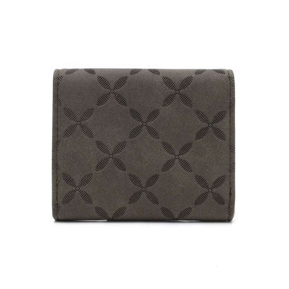 New women's high-quality PU leaf pendant three-fold bag multiple card slots folding student Coin purse multi-functional ban Y260206