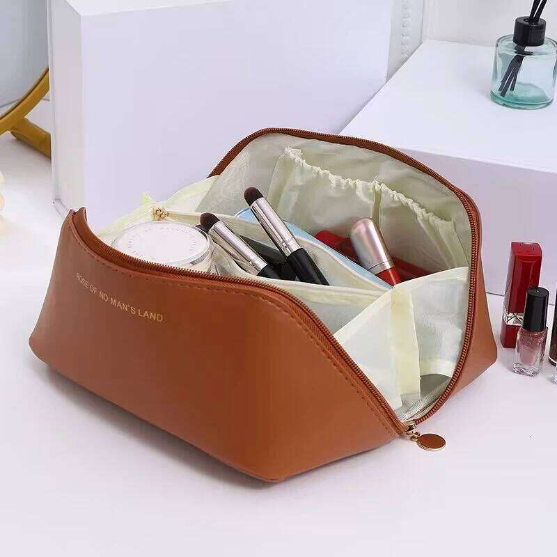 Pu Fashion Women Pillow Cosmetic Large Capacity Makeup Travel Organizer Bags Portable Tote Square Wash Storage Zipper Bag Y260206