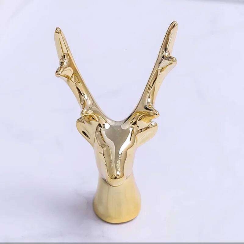 Home Decor 1 Pair, Small Decorative Accents for Shelves, Livingroom Bedroom, Gold and White home decoration accessories S260204