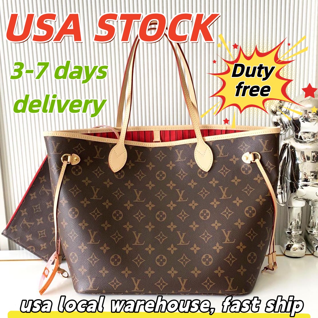 Designer Bags louis vouiton bag Tote Bag Canvas Fashion Shoulder Bag Neverfull Women Classic Versatile Cross Body Large Shopping Large Capacity Laptop Bag AAA123