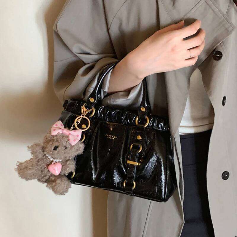 Women's Pleated Clouds Handbag Designer Trend Quality Tote Crossbody Compartments Casual Commuting Bag With Pendant Y260205