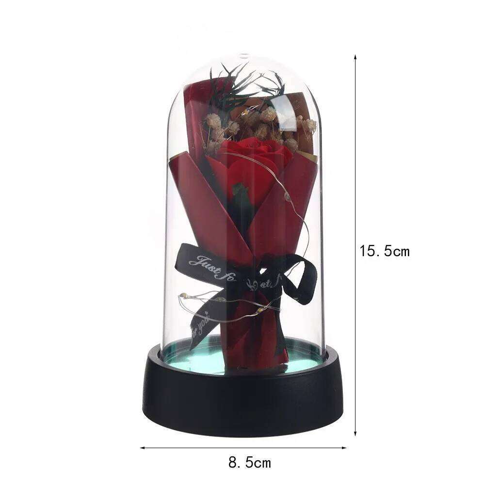 Preserved Gift Long-Lasting Eternal Rose Decor Sunflower Led Light Warm Artificial Flower Ornament For Office Desktop S260204