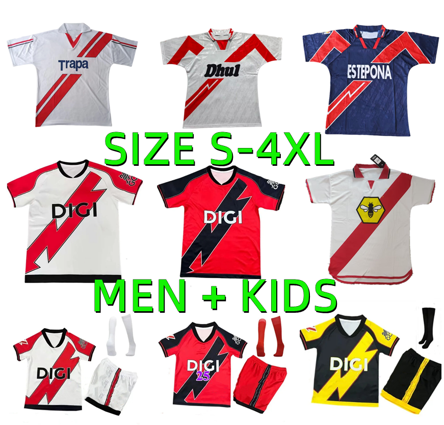 2025 2026 Rayo Vallecano soccer jerseys 94 95 97 98 01 02 Retro 25 26 FALCAO ISI DE FRUTOS A.ESPINO LEJEUNE ALVARO OSCAR TREJO SANCHEZ 1994 1995 men Kits kit football shirt