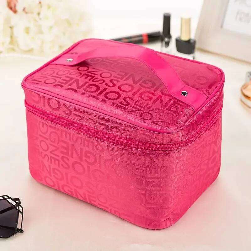 Women's makeup large capacity cosmetics storage foldable toilet wash travel essentials handheld cosmetic bag Y260206