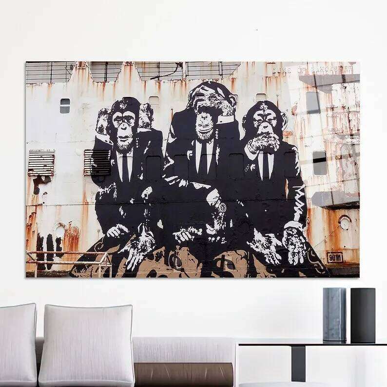 Graffiti Banksy Street Style Poster Canvas Painting HD Prints Funny s Wall Art Pictures Modern Home Room Decor 26L0207
