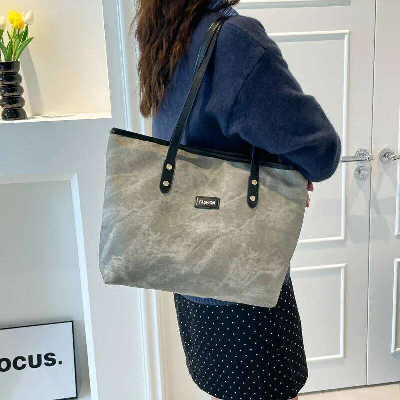 Classic Pu Leather Tote Bags for Women Vintage Versatile Ladies Shoulder Bag Large Capacity Female Underarm Handbags Y260205