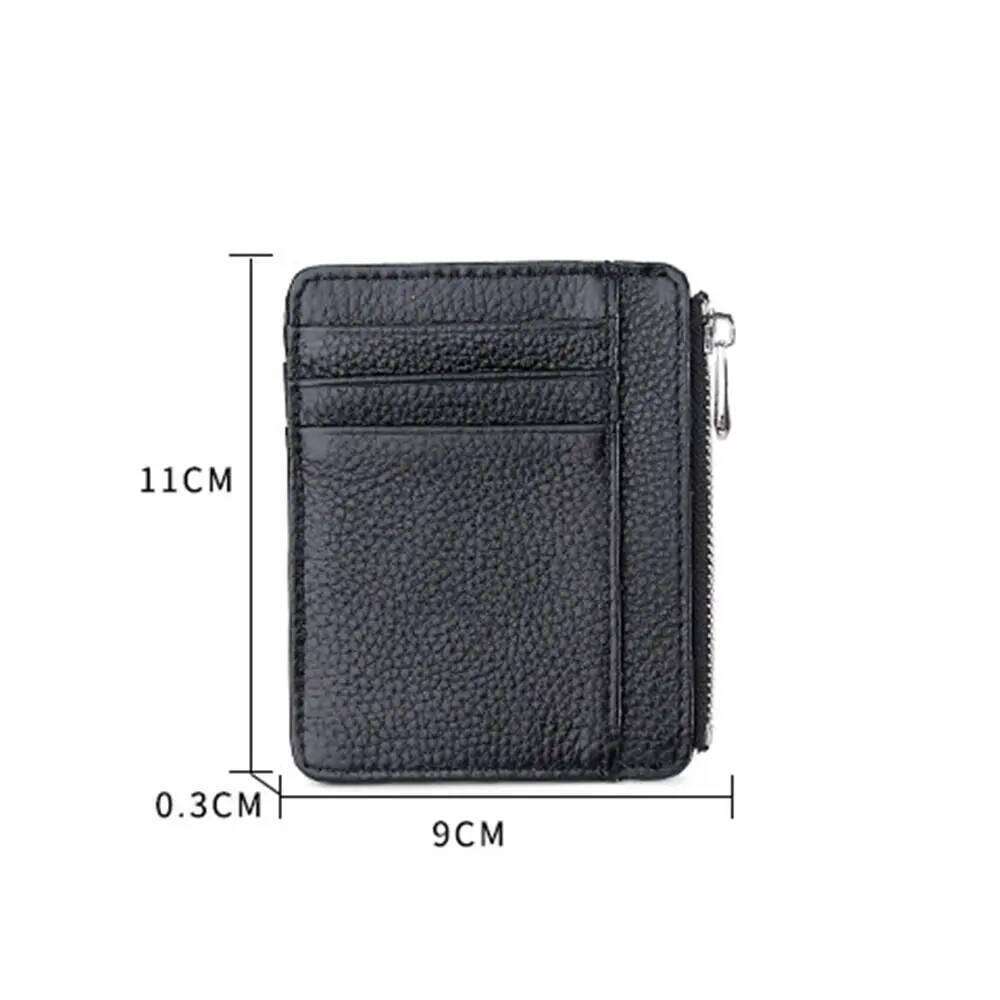 Genuine Leather ID Holder Candy Color Bank Credit Box Multi Slot Slim Case Wallet Women Men Business Card Cover Y260206