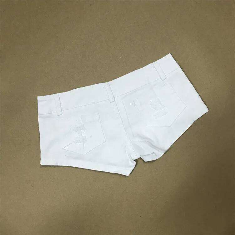 2025 Summer New Women's Hole Jeans Denim Lace Bead Shorts Korean Style XJ260206