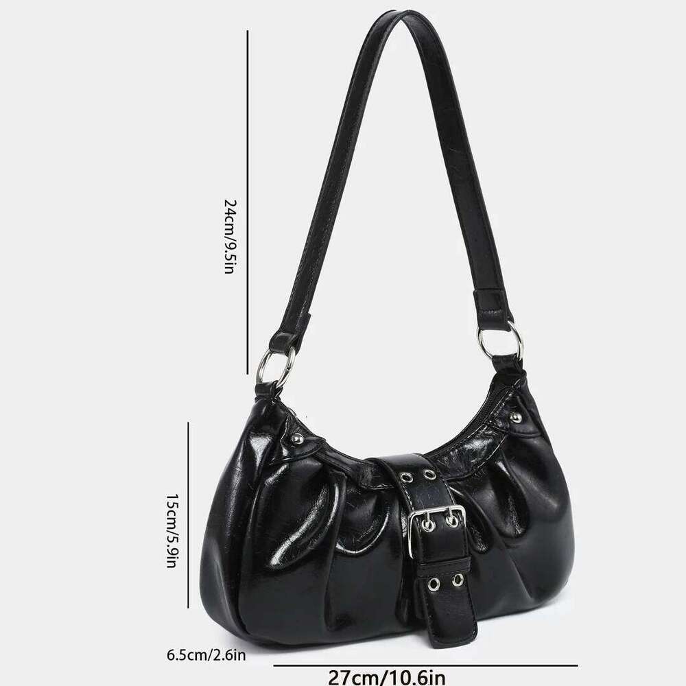 2025 New Underarm Meilad Spicy Girl Y2K Handheld Small Retro Waste Earth Style Vintage Leather Shoulder Bag Z260207 - view 7