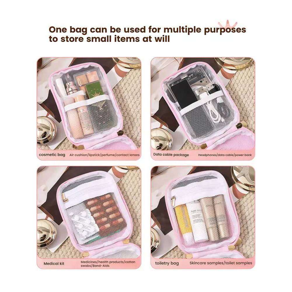 1PC Autumn Winter new portable lipstick storage personal touch-up makeup travel skincare products and toiletries bag Y260206