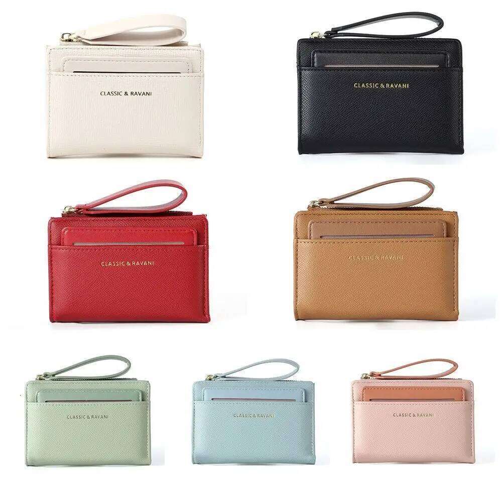 Elegant PU Leather Short Wallets Korean Style Portable Women Clutch Coin Purse Multifunctional Change Bag Outdoor Y260206