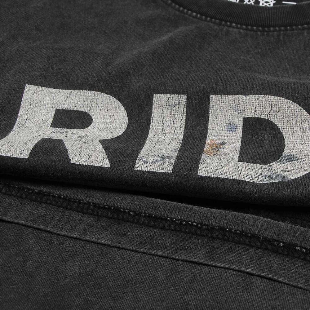 Ride T-Shirt Nowhere Indie Rock Band Retro Washed Drop Shoulder Oversized Vintage Clothing Cotton Loose Men's Print Shirts X260207