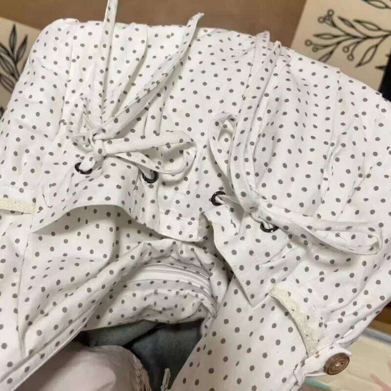 2025 New Vintage Dots Bow Office Lady Underarm Bag Korean Fashion Women Shoulder Bags Y2k Aesthetic Casual Purses and Handbags Y260205