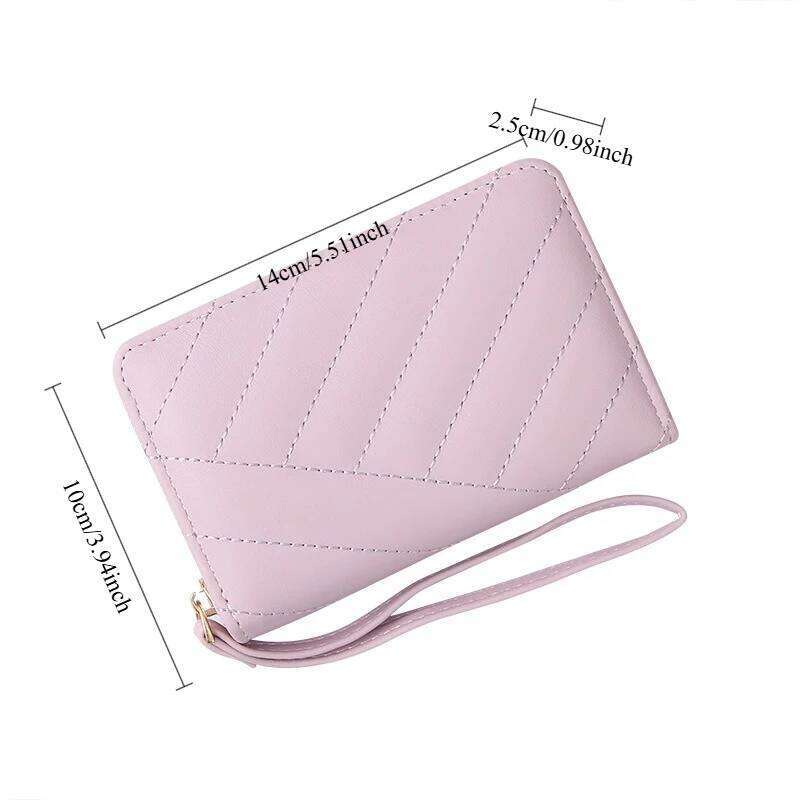 Korean version of small women's short and medium girls zipper change bag wallet Y260206