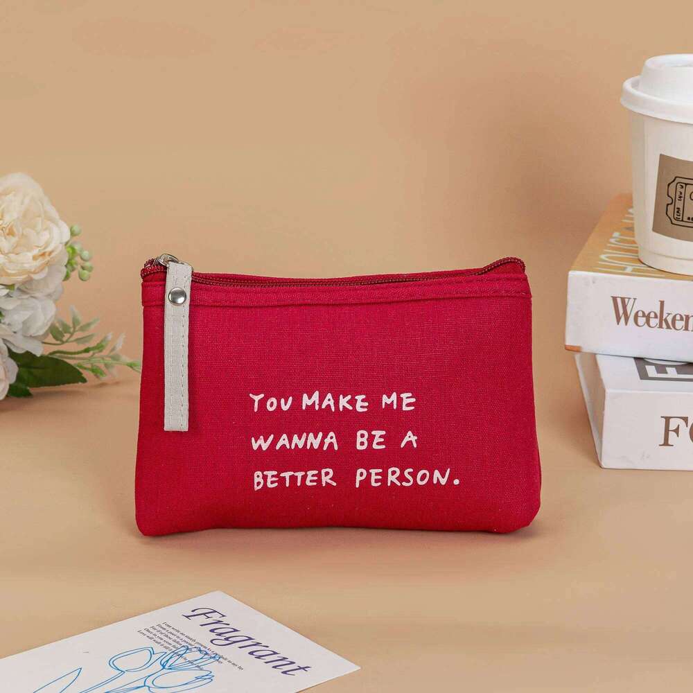 Three piece multifunctional fashionable canvas letter makeup Fabric Zipper Handbag Modern minimalist style change phone bag Y260206
