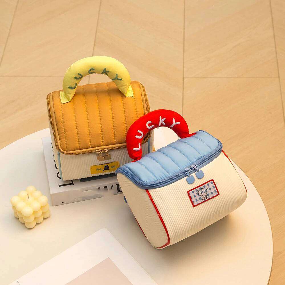 Cute Cartoon Small House Women Tote Makeup Large Capacity Cosmetic Toiletry Storage Pouch Portable Kawaii Girls Zipper Bag Y260206