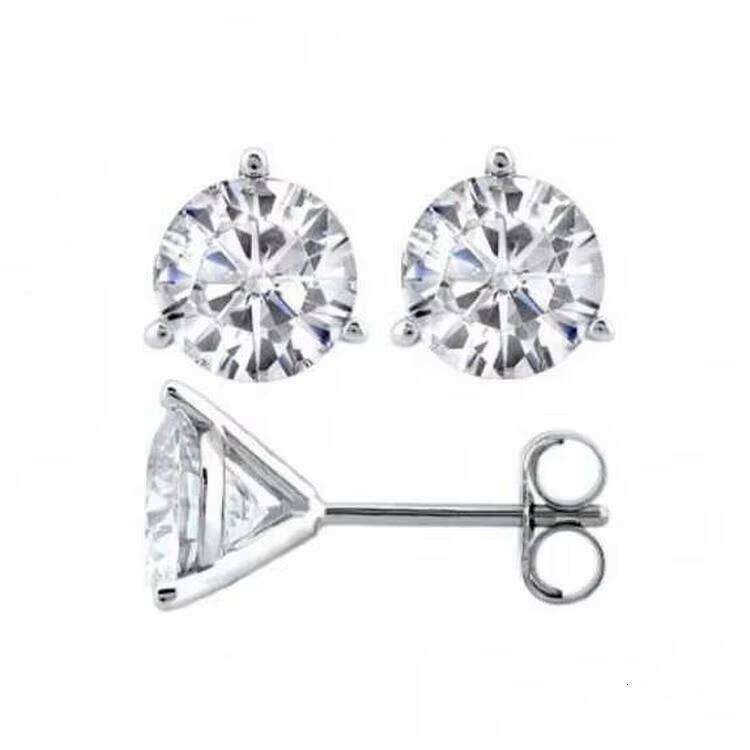 VOAINO Natural Real 9K 10K 14K 18K Gold Jewelry Fashion Diamond Stud Earrings With GIA Certificate For Women
