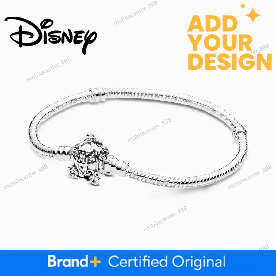 Disney Designer Jewelry 2025 New Disney Pumpkin Car Necklace Earring Set Charm Beads Suitable For Original Bracelets DIY Women's Jewelr Gift Luxu