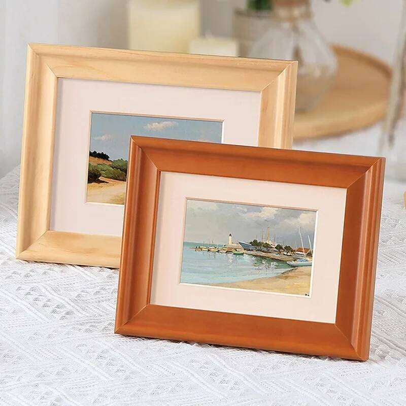 Solid Wood Picture Tabletop Display - 6 7 8 10 inch, 12 inch Sizes Elegant Wooden Photo Frame for Home Decor and Gift S260205