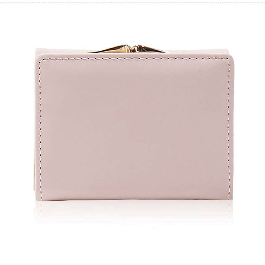 Women's Short Korean PU plaid buckle triple Fold bag Folding niche fashion trend All-in-one Student Coin Purse Women' Y260206