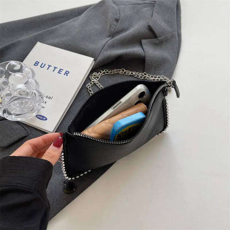 Solid color Design Crossbody Bags For Women Chain Mobile Phone Purses Fashion Shoulder Messenger Bag Sac A Main Female Y260205