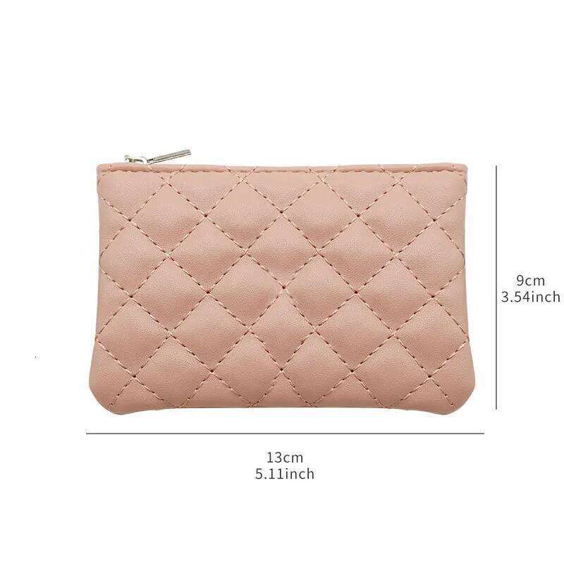 Women Small Purse PU Woman's Wallets Pouch Plaid Print Change Purses Business Mini Coin Bag Card Holder Y260206