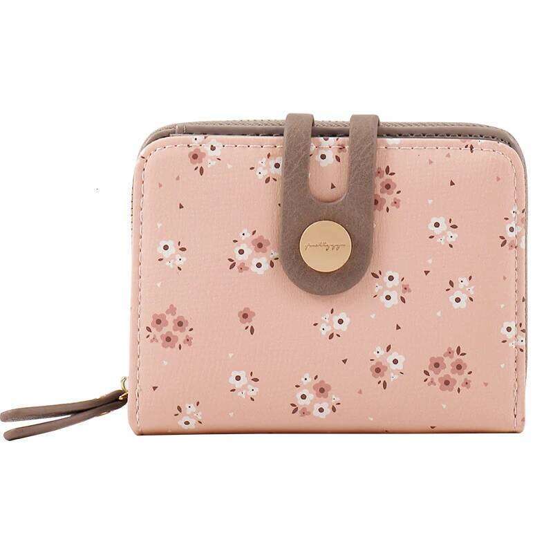 Spring summer new purse female short Japanese and Korean PU printed zipper buckle fashion mini trend money clip creative mul Y260206