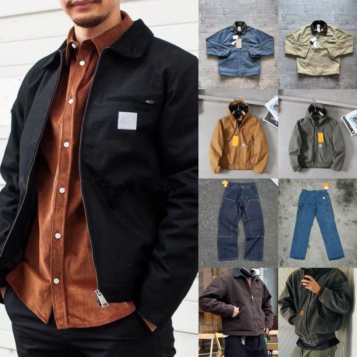 Puffer Jacket Mens Jackets Designer Mens Thick Hooded Sweatshirt Jacket Top Quality 100% Cotton Coat Mesh Lining Work Jacket SIZE S-XL