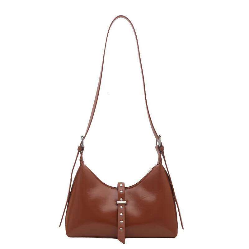 Autumn Vintage PU Hobos Shoulder Bags for Women Versatile Belt Design Ladies Crossbody Bag Simple Solid Color Female Handbags Y260205