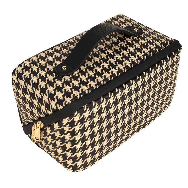 Pu Waterproof Makeup Large Capacity Travel Toiletry Women's Portable Make up Case Multi-functional Storage Bag Y260206