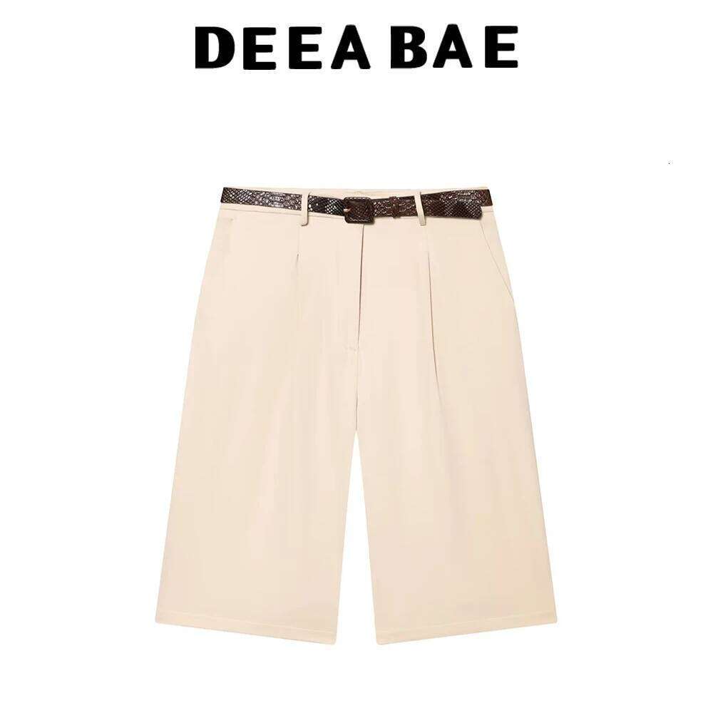 DEEABAE 2025 Winter New Women's Clothing Style Simple and Versatile High Waist with Belt Long Casual Pants XJ260206