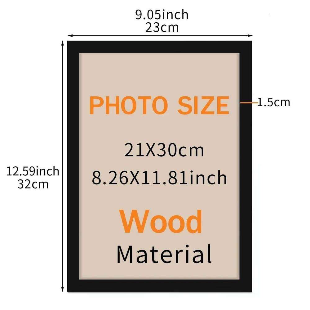 21x30cm & 30x40cm Black Hung on Wall Photo Poster Certificate Canvas Display Frame Picture Decor S260205 3 0b1