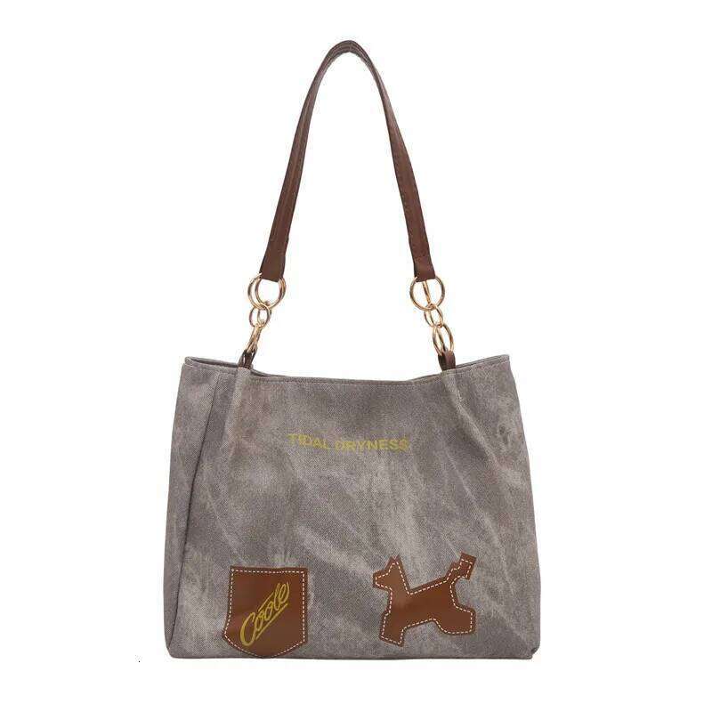 Retro Patchwork Thread Design PU Shoulder Bags for Women Simple Large Capacity Ladies Tote Bag College Style Female Handbags Y260205