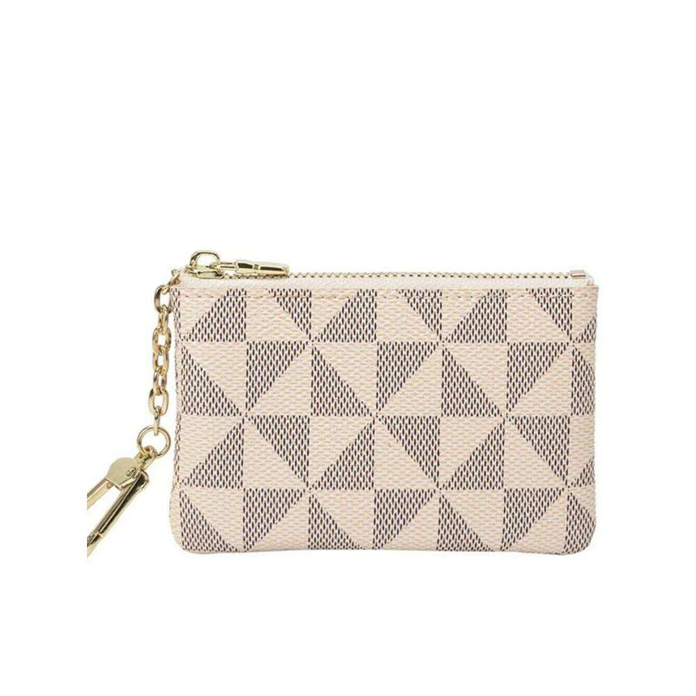 New style coin purse, metal-decorated small hanging bag, key case, simple printed mini card case Y260206