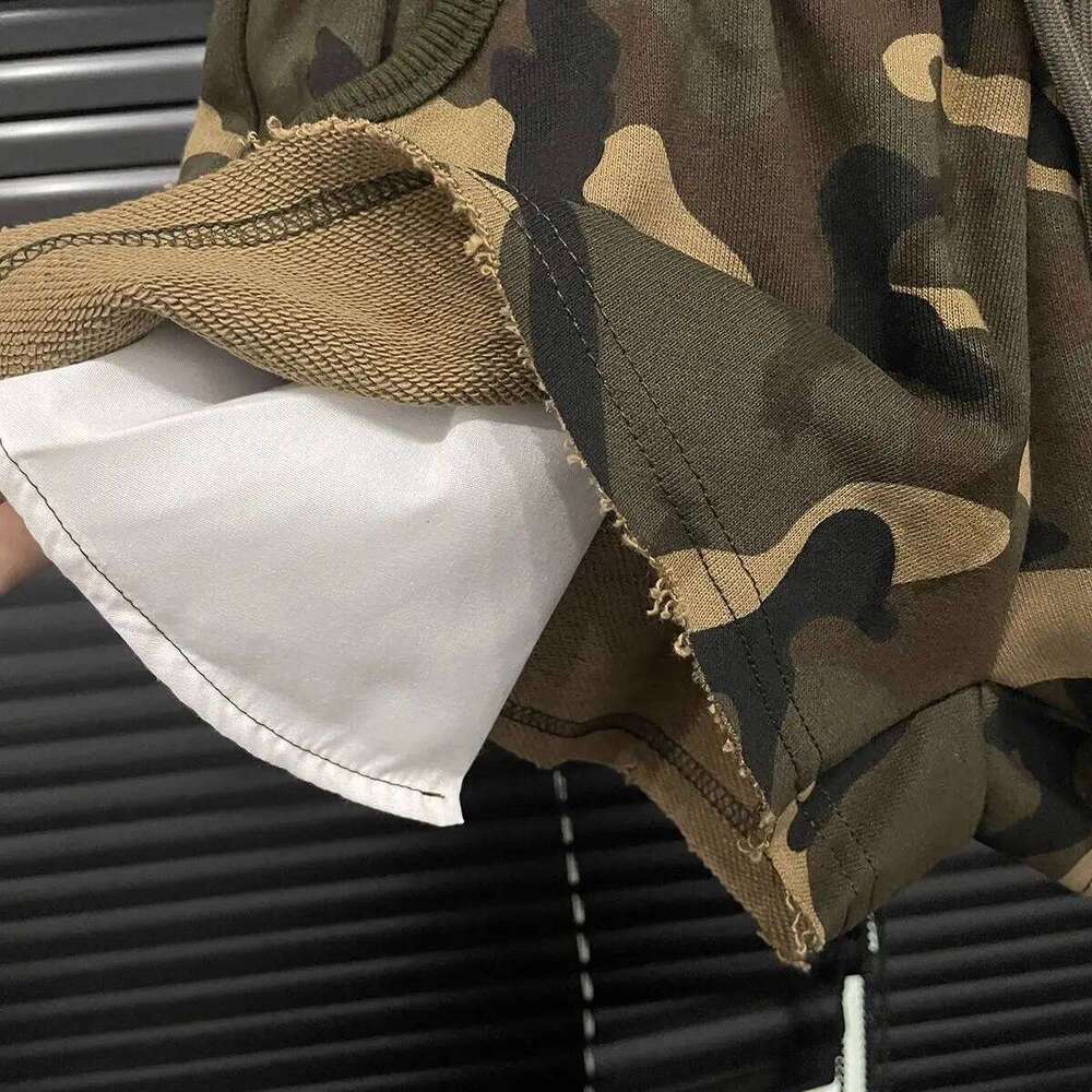 High Waist Camouflage Women's Summer New Fashion Drawstring Hip-wrapped Casual Shorts XJ260206